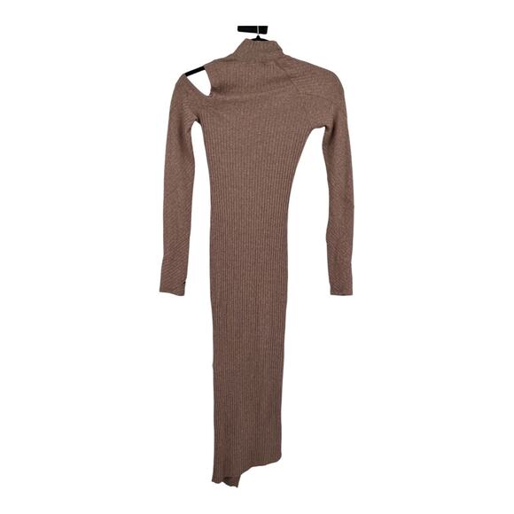 Alix NYC Harper cutout ribbed midi brown Small S - Picture 4 of 7